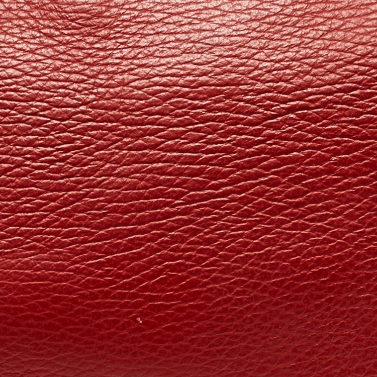 Pre Owned Dolce & Gabbana Red Leather Miss Sicily Tote