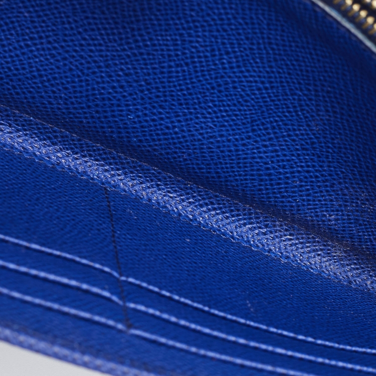 Pre Owned Dolce & Gabbana Blue Leather Miss Sicily Wallet on Chain