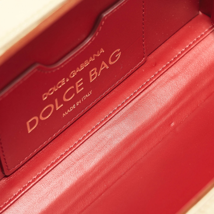 Pre Owned Dolce & Gabbana Gold Leather Cioccolato Dole Box Bag