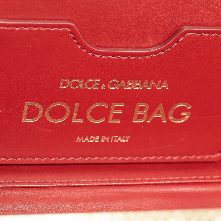 Pre Owned Dolce & Gabbana Gold Leather Cioccolato Dole Box Bag