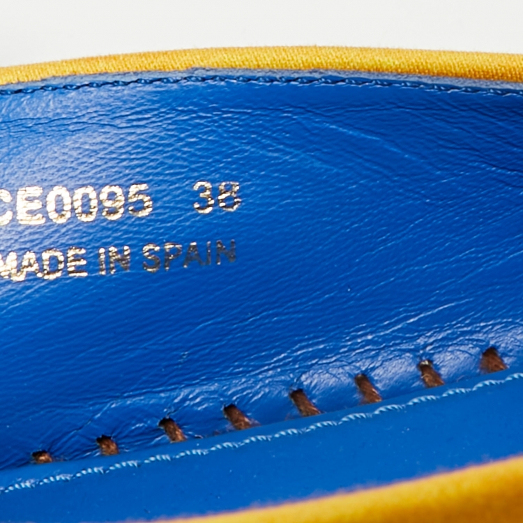 Pre Owned Dolce & Gabbana Size 38 Multicolor Floral Printed Fabric Espadrille Flats