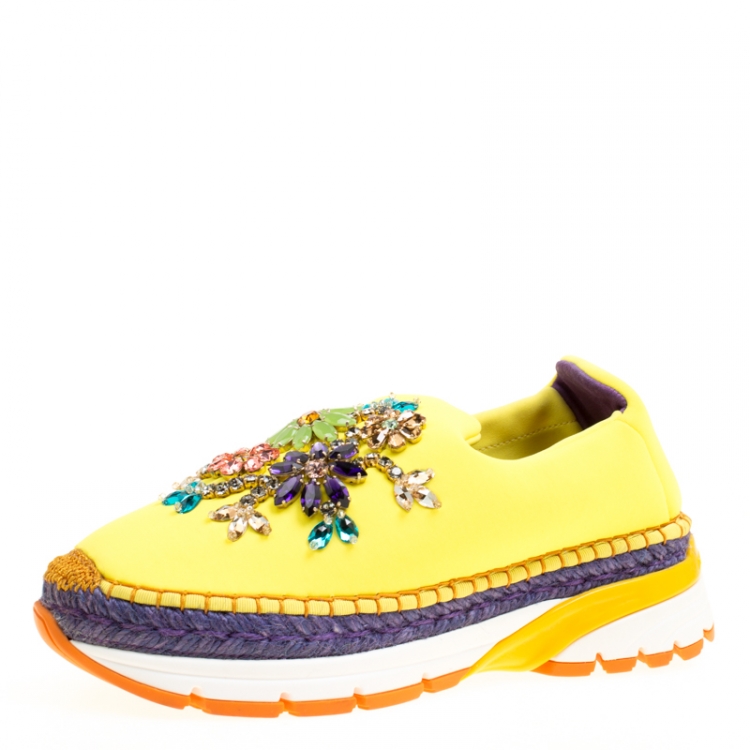 dolce gabbana yellow sneakers