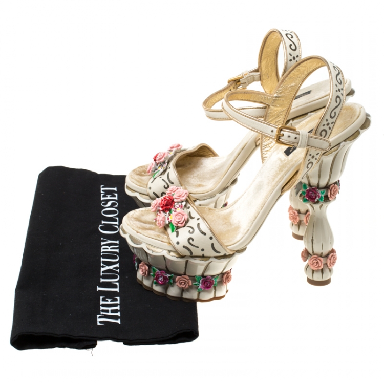 dolce and gabbana flower heels