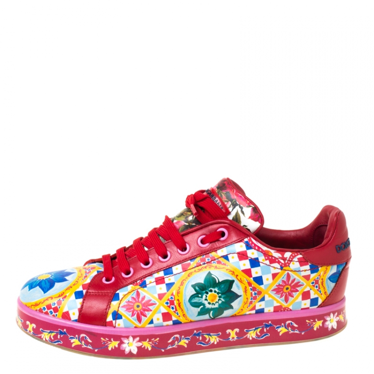 dolce and gabbana flower sneakers