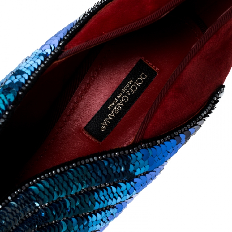 Pre Owned Dolce & Gabanna Red Lori Velvet Heart Embroidered Pointed Toe Pumps Size 40