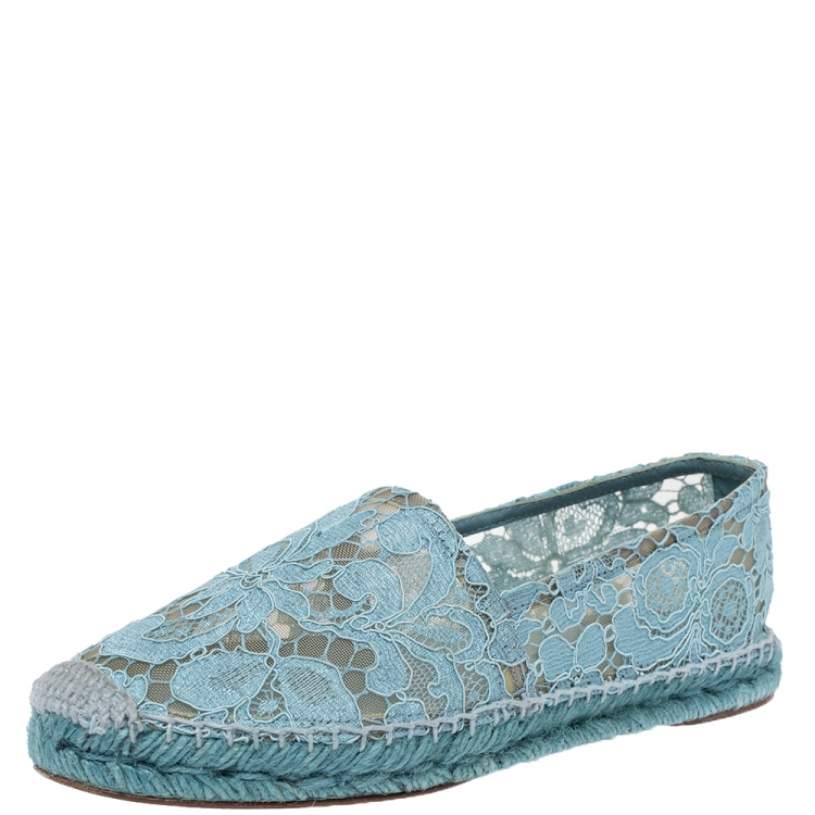 blue lace flats