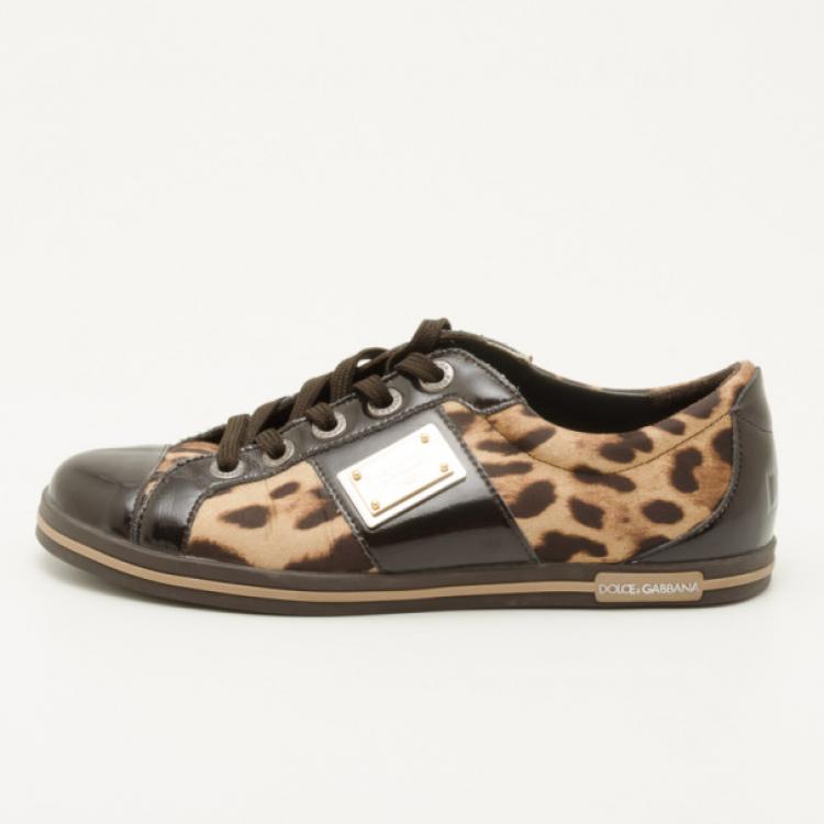 Pre Owned Dolce and Gabbana Women's Collection Leopard Sneaker Size 36.5