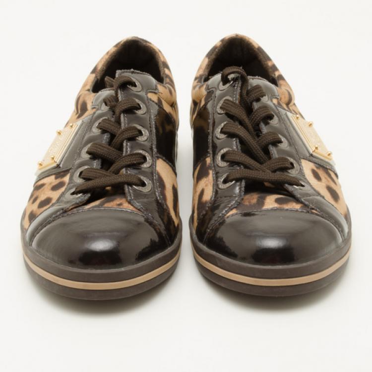 Pre Owned Dolce and Gabbana Women's Collection Leopard Sneaker Size 36.5