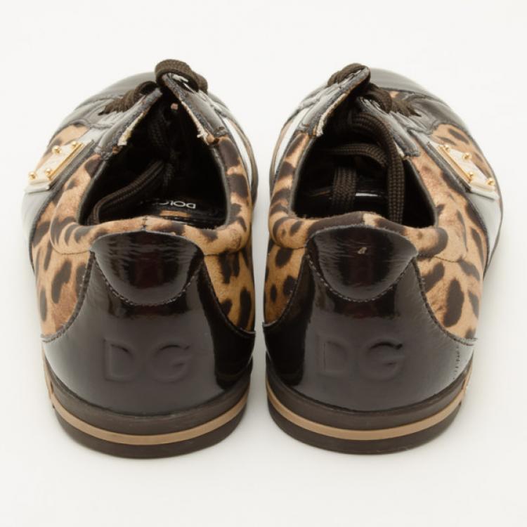Pre Owned Dolce and Gabbana Women's Collection Leopard Sneaker Size 36.5