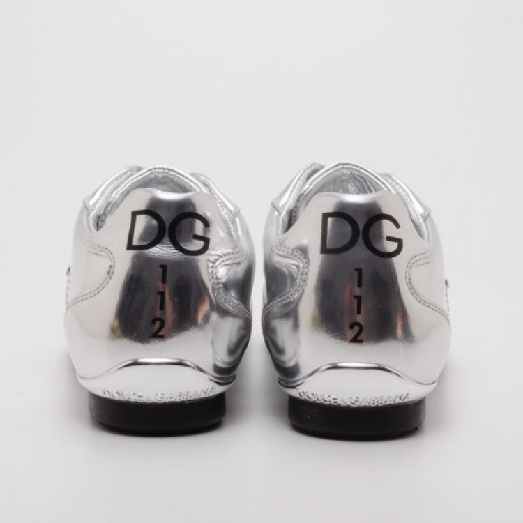 Pre Owned Dolce and Gabbana Limited Edition Silver Trainers Size 36.5