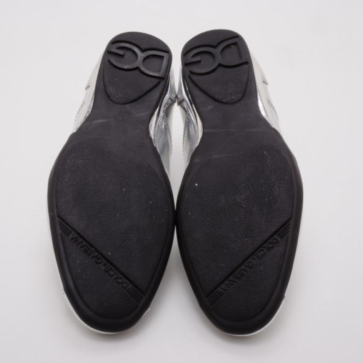 Pre Owned Dolce and Gabbana Limited Edition Silver Trainers Size 36.5