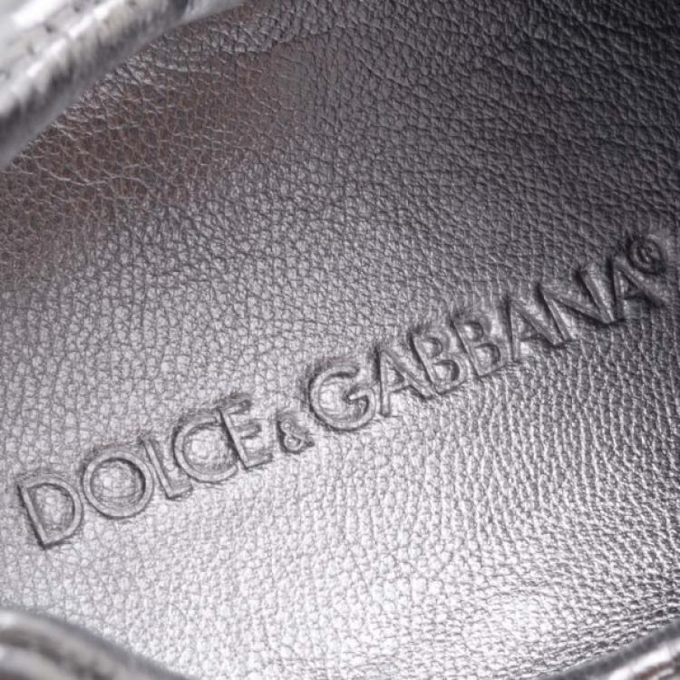 Pre Owned Dolce and Gabbana Limited Edition Silver Trainers Size 36.5