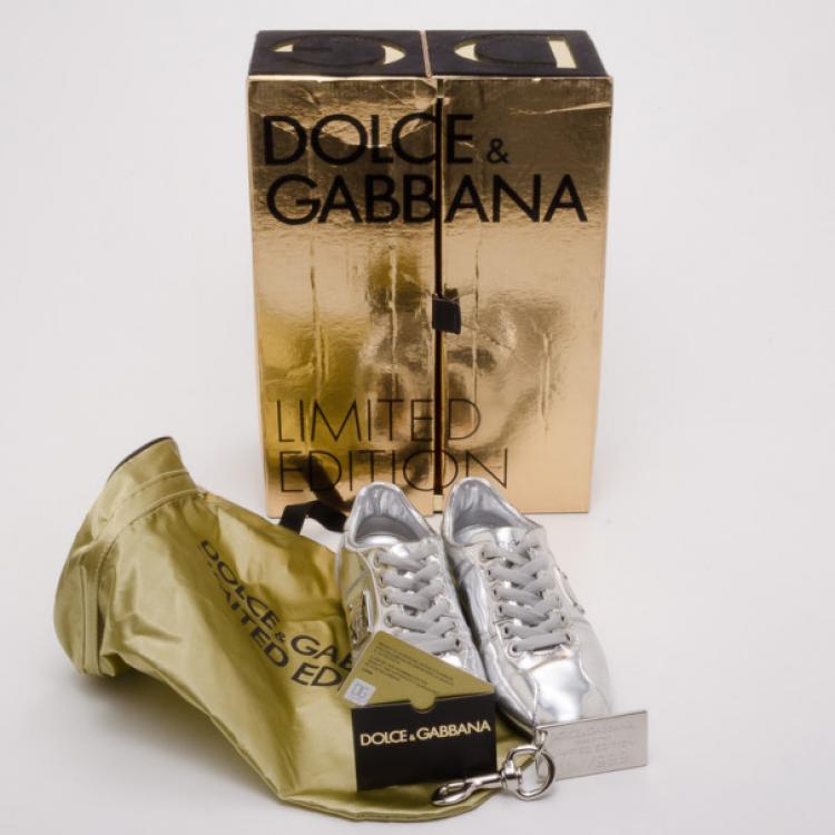 Pre Owned Dolce and Gabbana Limited Edition Silver Trainers Size 36.5
