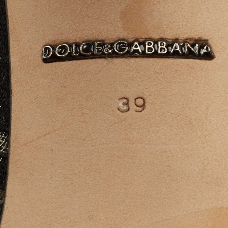 مملوكة مسبقًا Dolce & Gabbana Black Lace and Mesh Bellucci Pumps Size 39