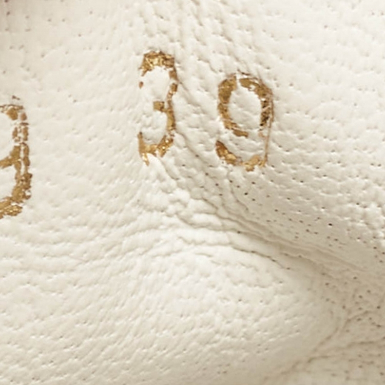 Pre Owned Dolce & Gabbana White Leather Pearl Embellished Portofino Sneakers Size 39