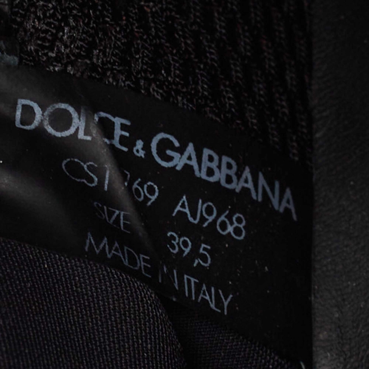 Pre Owned Dolce & Gabbana Black Mesh and Neoprene NS1 Sneakers Size 39.5
