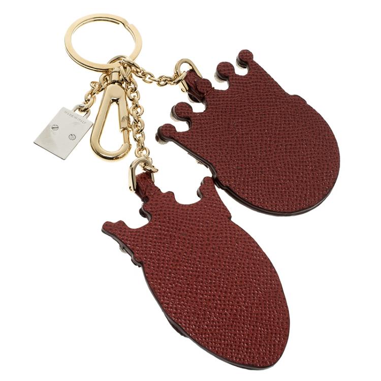 Pre Owned Dolce and Gabbana Face Charm of The Designers Keyring