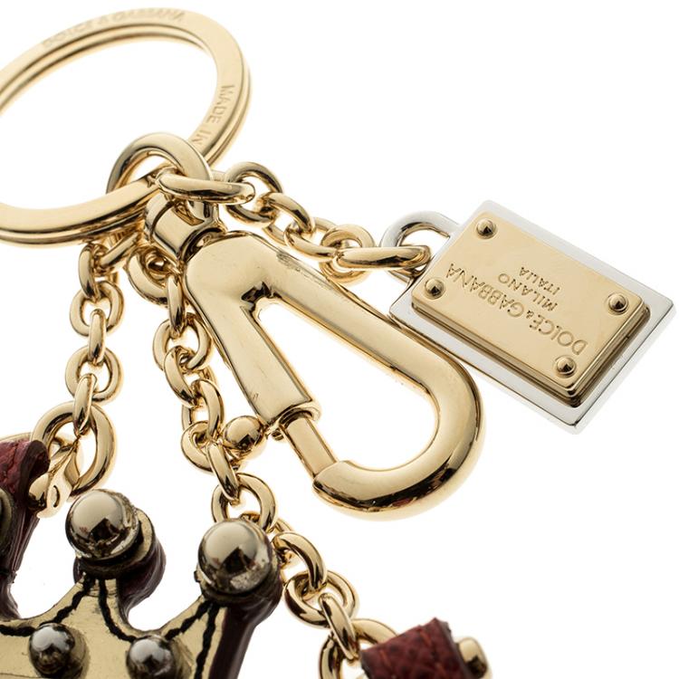 Pre Owned Dolce and Gabbana Face Charm of The Designers Keyring