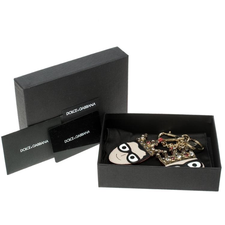 Pre Owned Dolce and Gabbana Face Charm of The Designers Keyring
