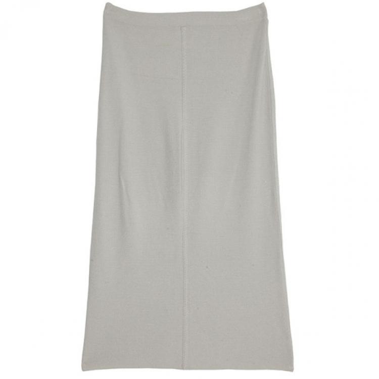 Pre Owned Donna Karan Grey Tube Skirt S