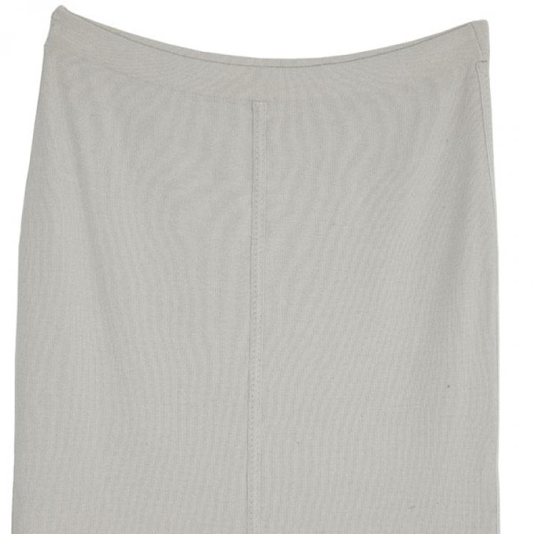 Pre Owned Donna Karan Grey Tube Skirt S