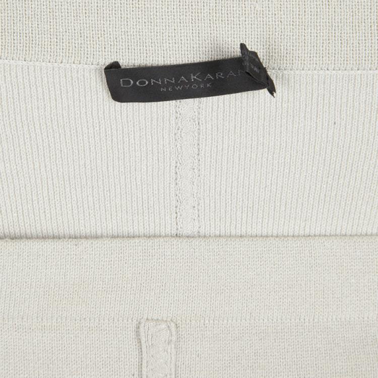 Pre Owned Donna Karan Grey Tube Skirt S