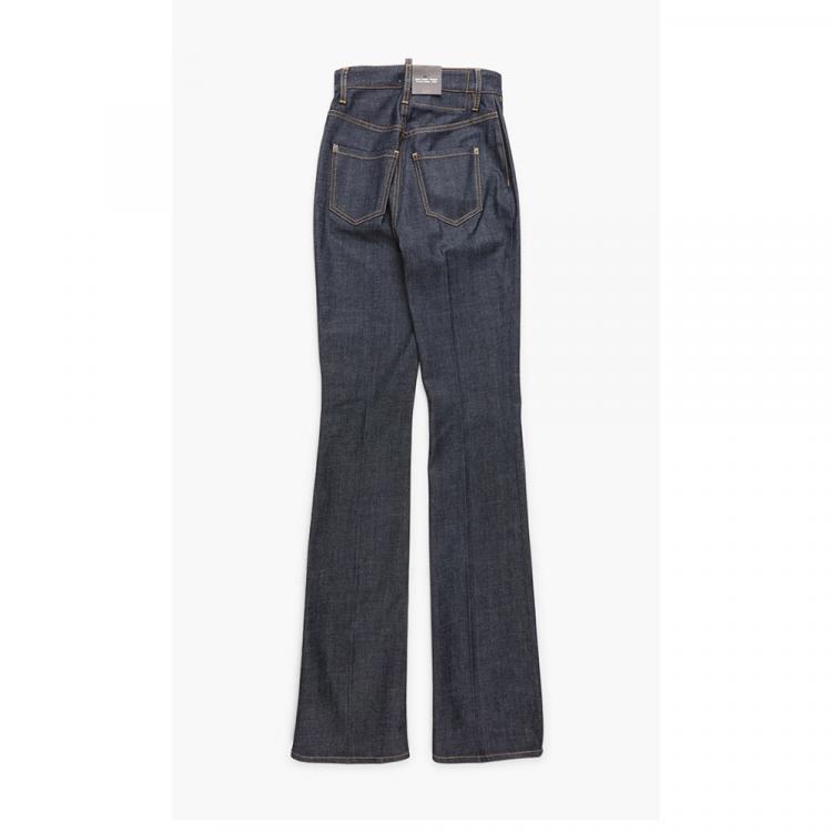 Pre Owned Dsquared2 Grey High Waist Twiggy Flare Angel Jeans S (38)