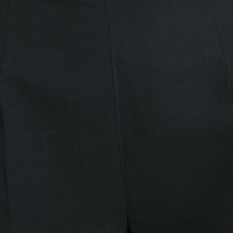 Pre Owned Dsquared2 Black Wool and Silk High Waist Shorts S