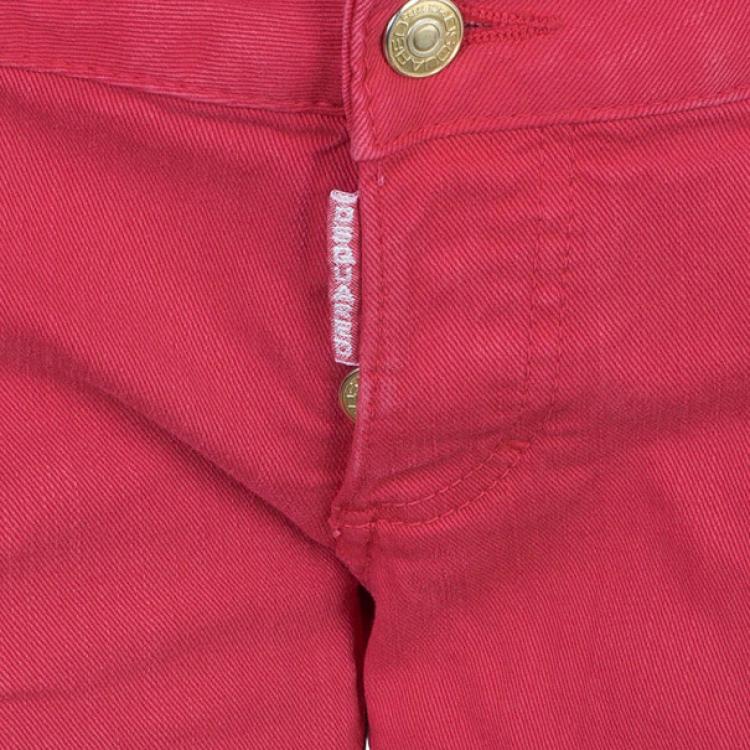 Pre Owned Dsquared2 Red Skinny Jeans M