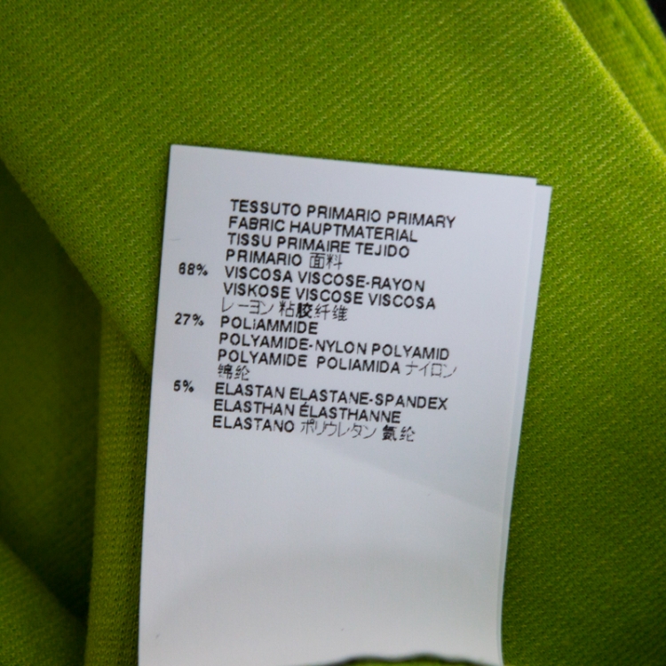 Pre Owned Dsquared2 Lime Green Square Neck Sleeveless Fitted Dress S