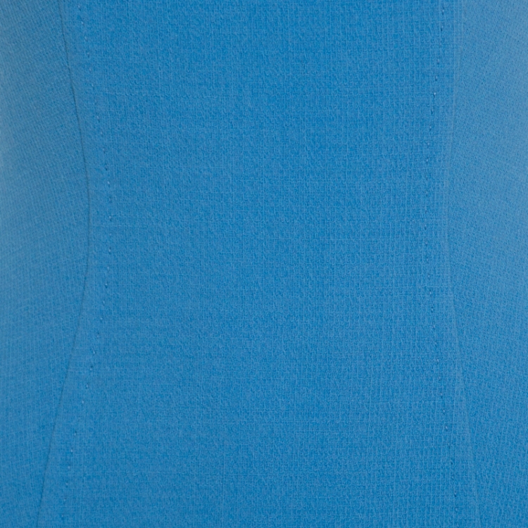 Pre Owned DSquared2 Powder Blue Wool Fitted Sleeveless Sheath Dress S 