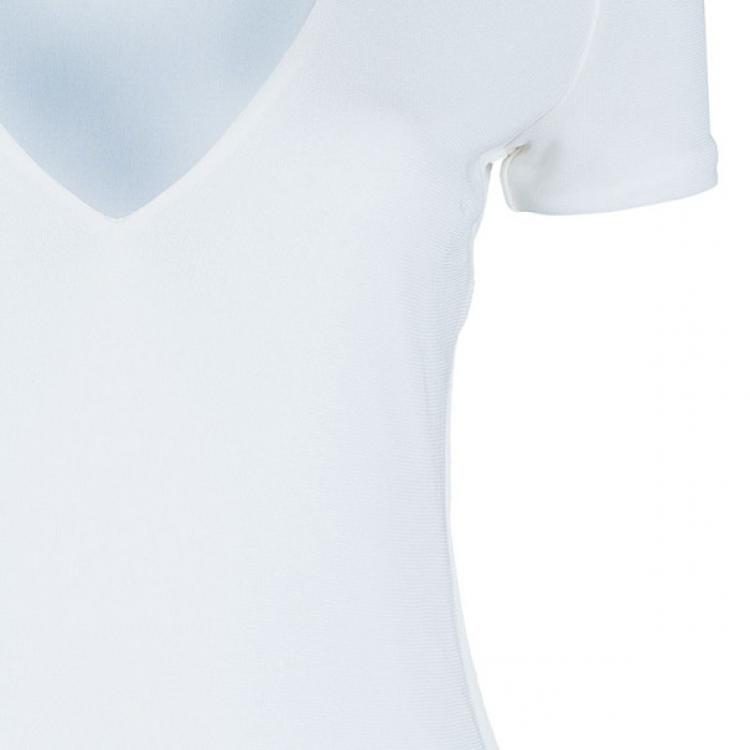 Pre Owned Dsquared2 White V-Neck Top S