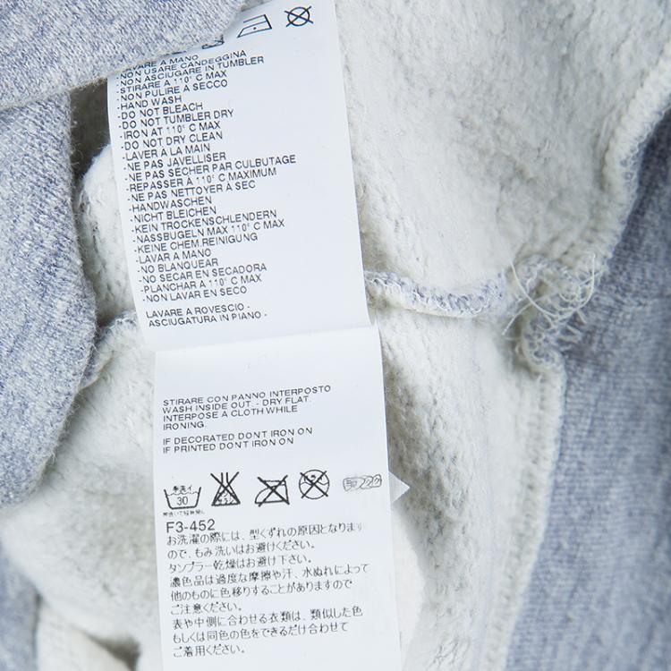 Pre Owned Dsquared2 Grey Graphic Printed Embellished Sweatshirt M