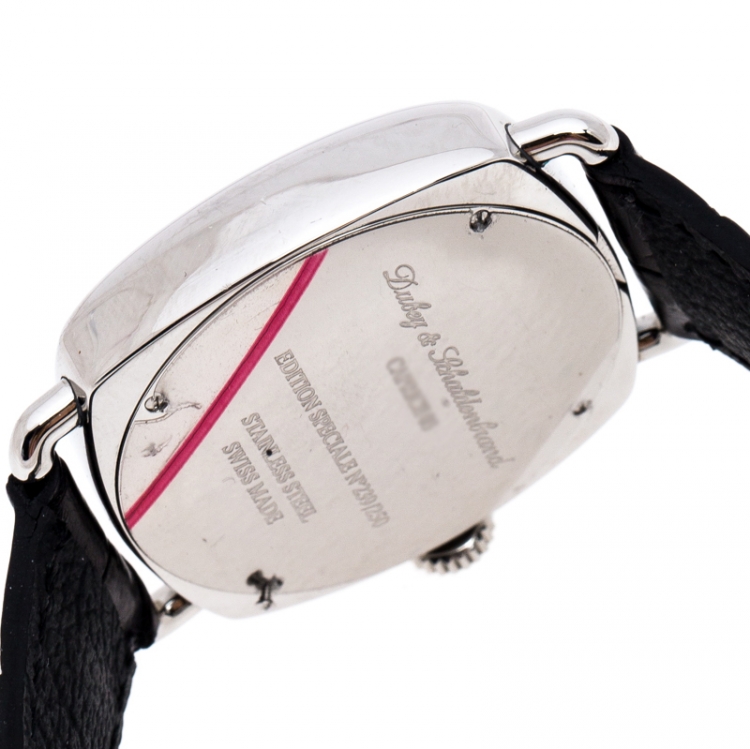 Pre Owned Dubey & Schaldenbrand Black Stainless Steel Caprice 03 Special Edition Men's Wristwatch 31MM