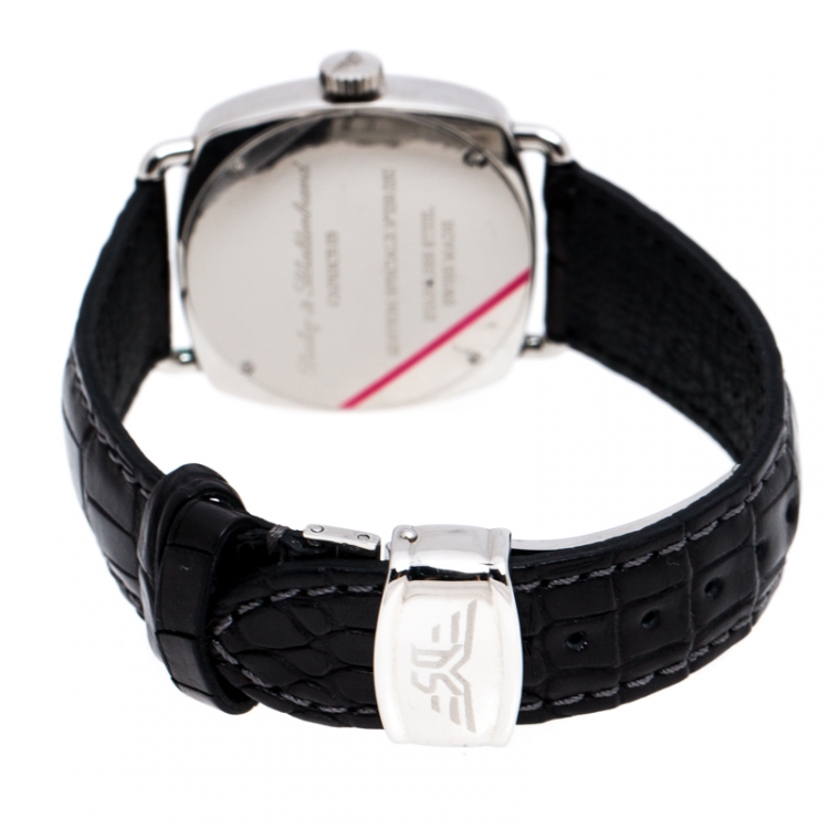 Pre Owned Dubey & Schaldenbrand Black Stainless Steel Caprice 03 Special Edition Men's Wristwatch 31MM