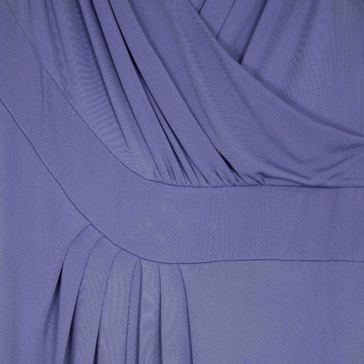 Pre Owned Elie Saab Lilac Stretch Maxi Cocktail Dress M