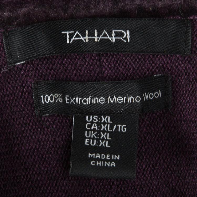 tahari extra fine merino wool sweater