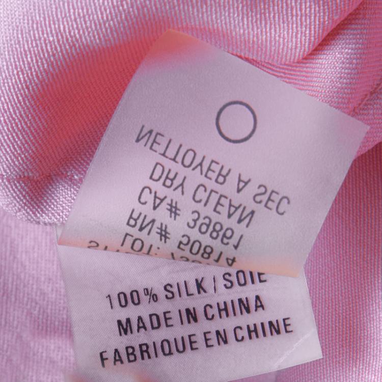 Pre Owned Elie Tahari Multicolor Printed Draped Silk Tie Detail Sleeveless Top S