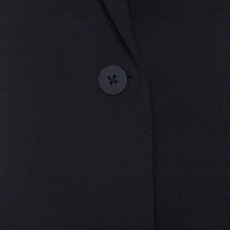 Pre Owned Elie Tahari Black Wool Single Button Alma Jacket XL 