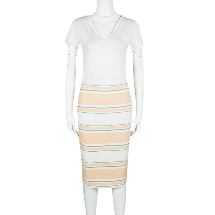 Pre Owned Elizabeth and James Striped Aisling Pencil Skirt S