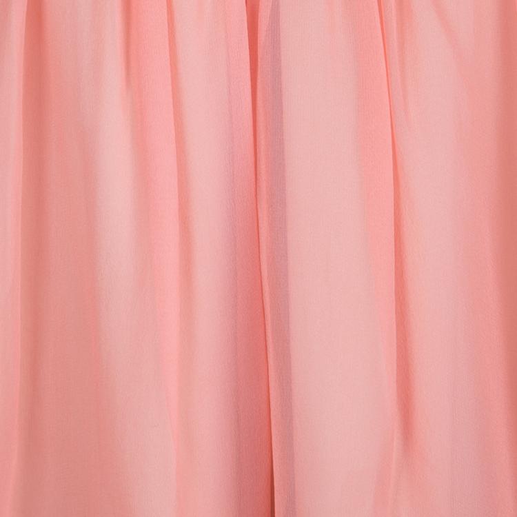 Pre Owned Elizabeth & James Pink Silk Asymmetric Layered Sleeveless Top L