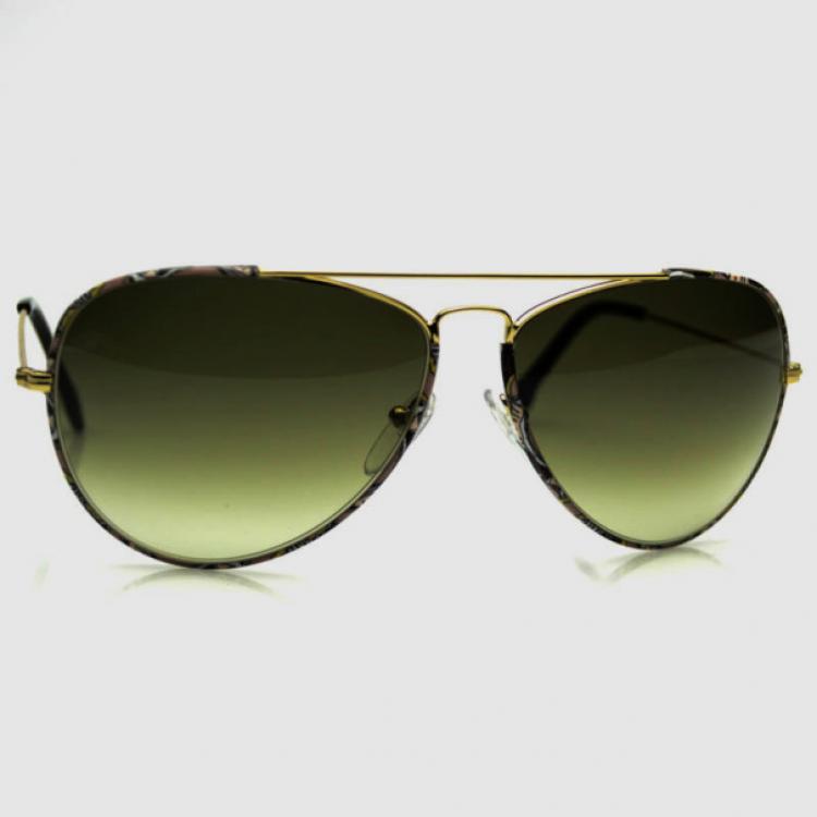 Pre Owned Emilio Pucci Gold EP125S Aviator Unisex Sunglasses