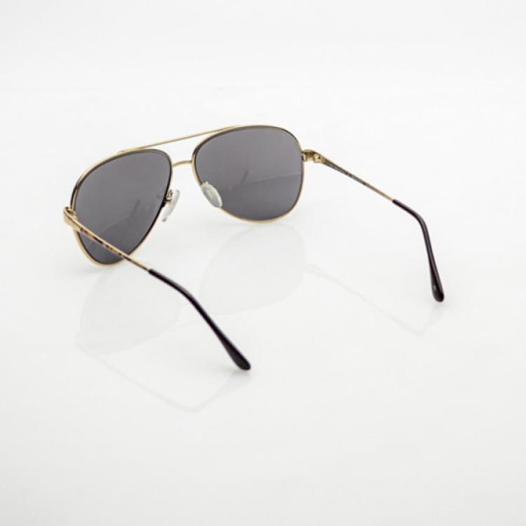 Pre Owned Emilio Pucci Shiny Gold EP131S Sunglasses