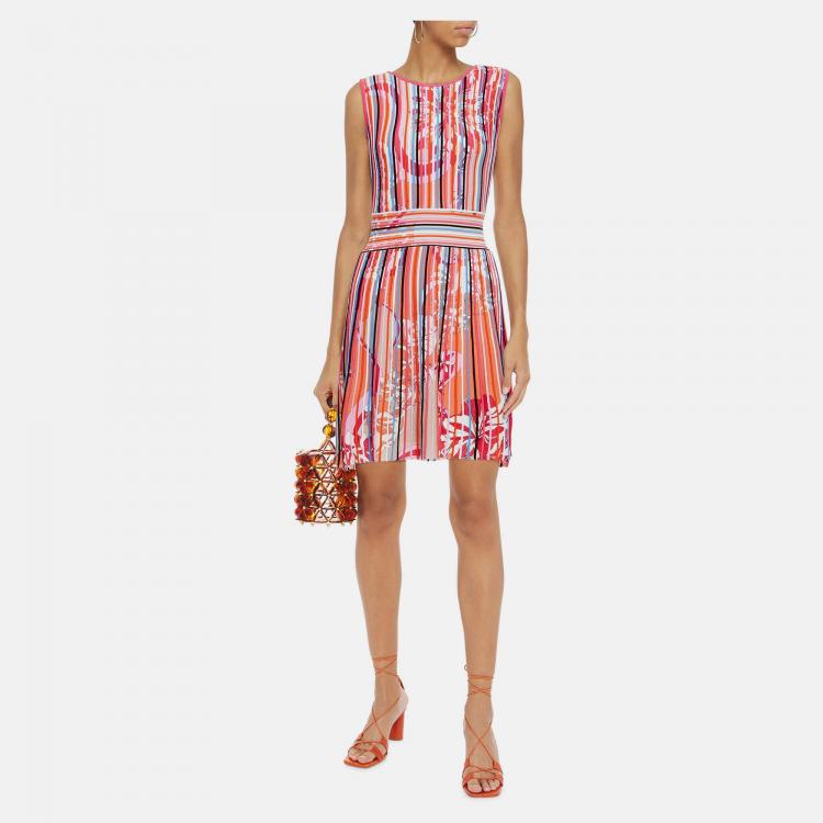 Pre Owned Emilio Pucci Virgin Wool Mini Dress M