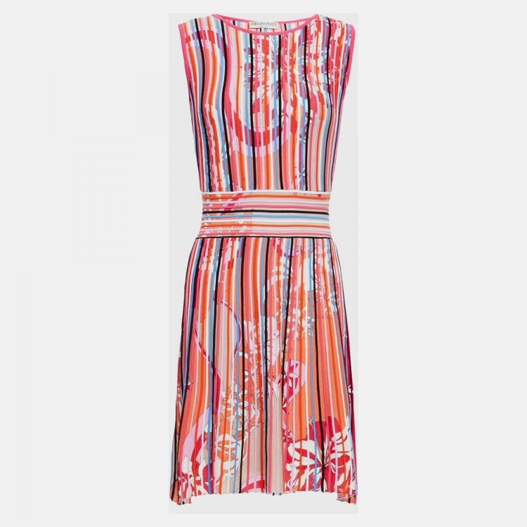 Pre Owned Emilio Pucci Virgin Wool Mini Dress M