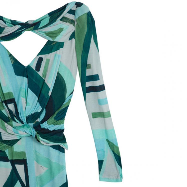 Pre Owned Emilio Pucci Long Sleeve Abstract Dress M