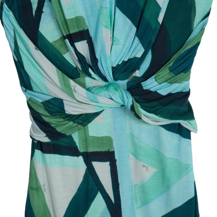 Pre Owned Emilio Pucci Long Sleeve Abstract Dress M