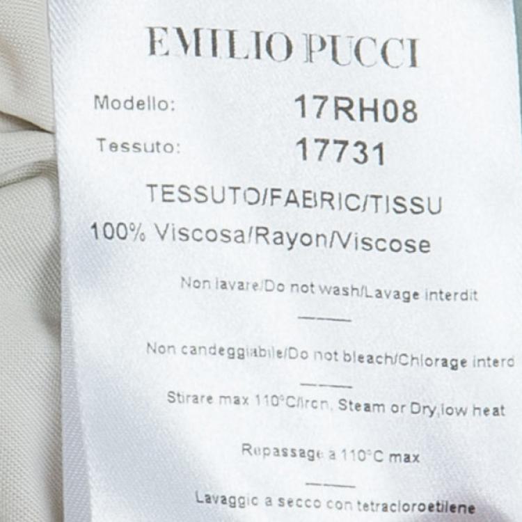 Pre Owned Emilio Pucci Long Sleeve Abstract Dress M