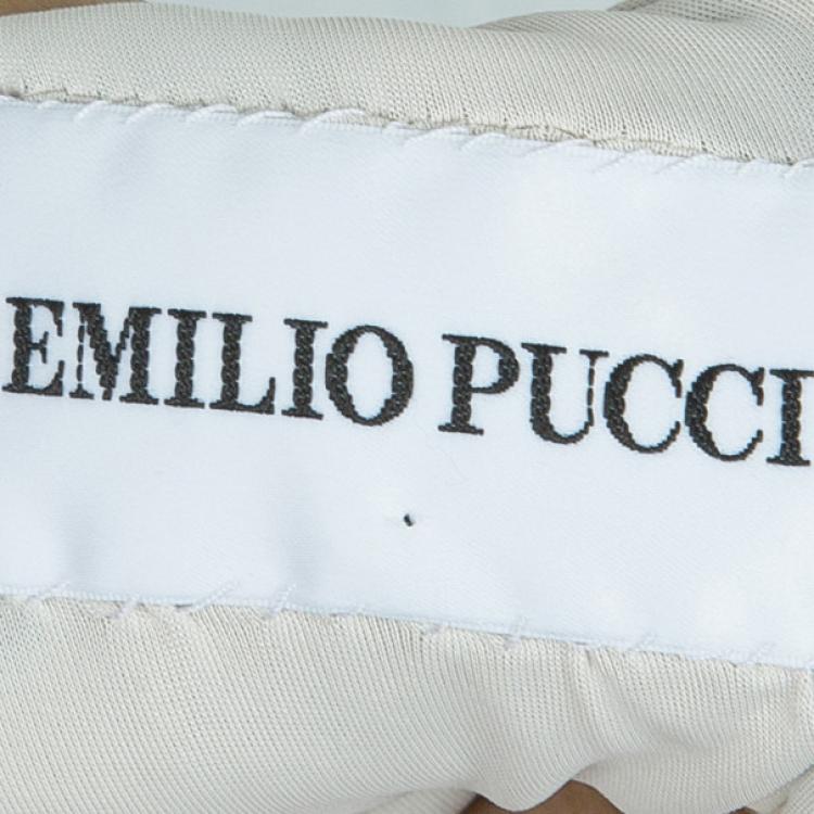 Pre Owned Emilio Pucci Long Sleeve Abstract Dress M