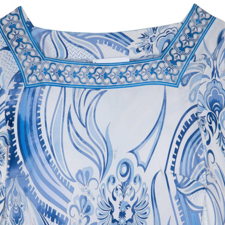Pre Owned Emilio Pucci Printed Dress M